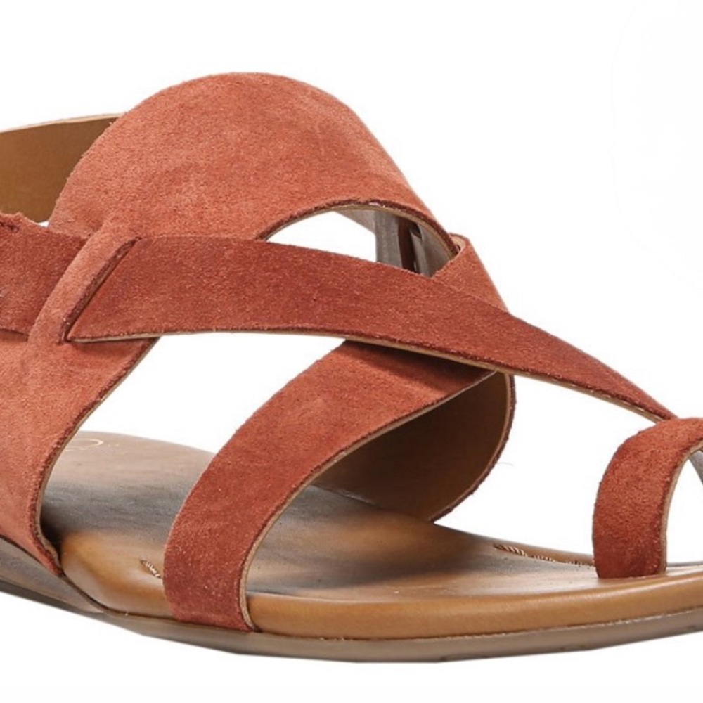 Tan and Rust Sandals - Picture 5 of 7